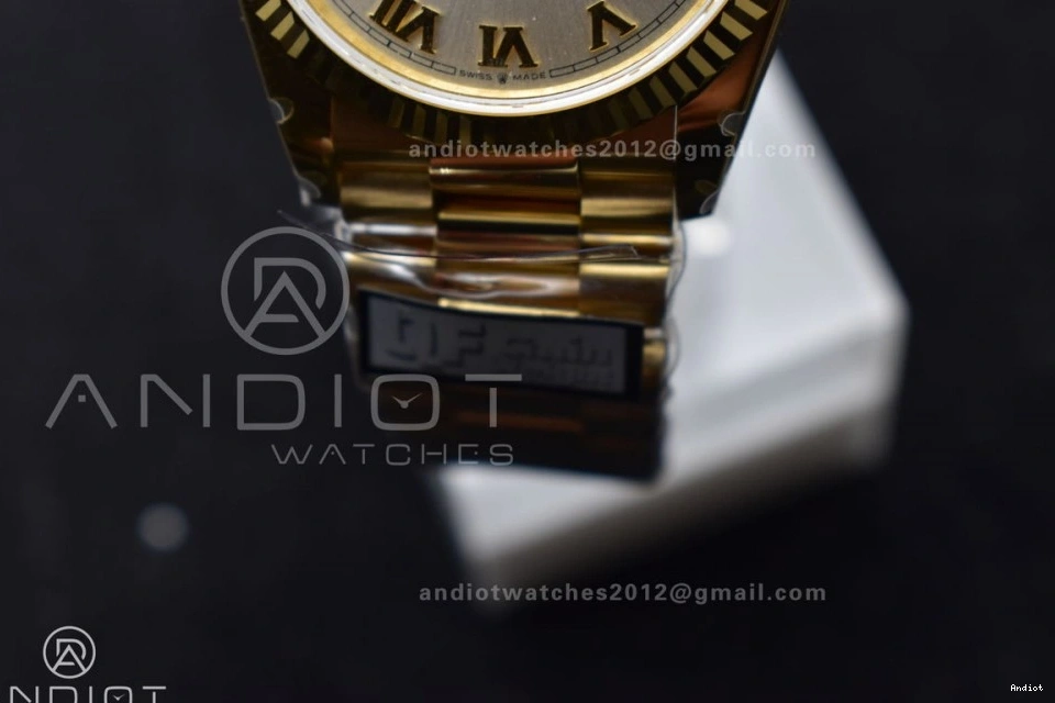 Edition Steel 36 Dial DayDate Roman Weight) with Bracelet Markers YG Best V5 President Silver vr3255 (Gain on QF 904L 0521